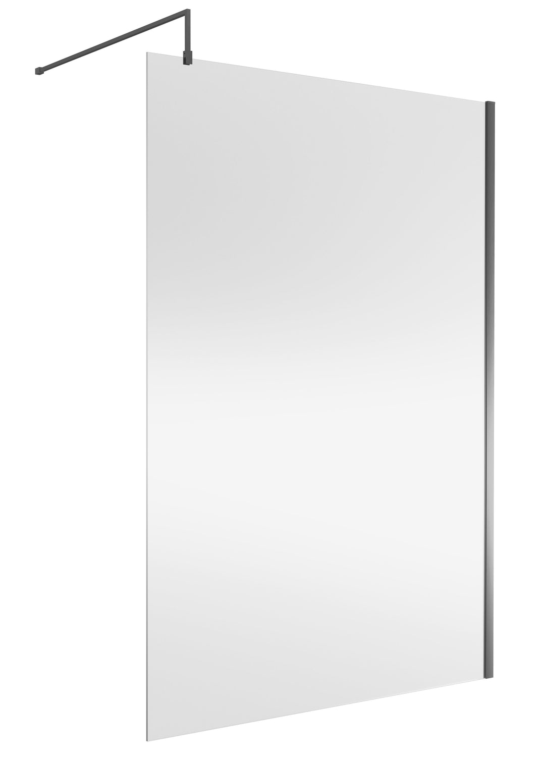 Wye Wetroom Screen 1400 x 1850 x 8mm - Brushed Pewter
