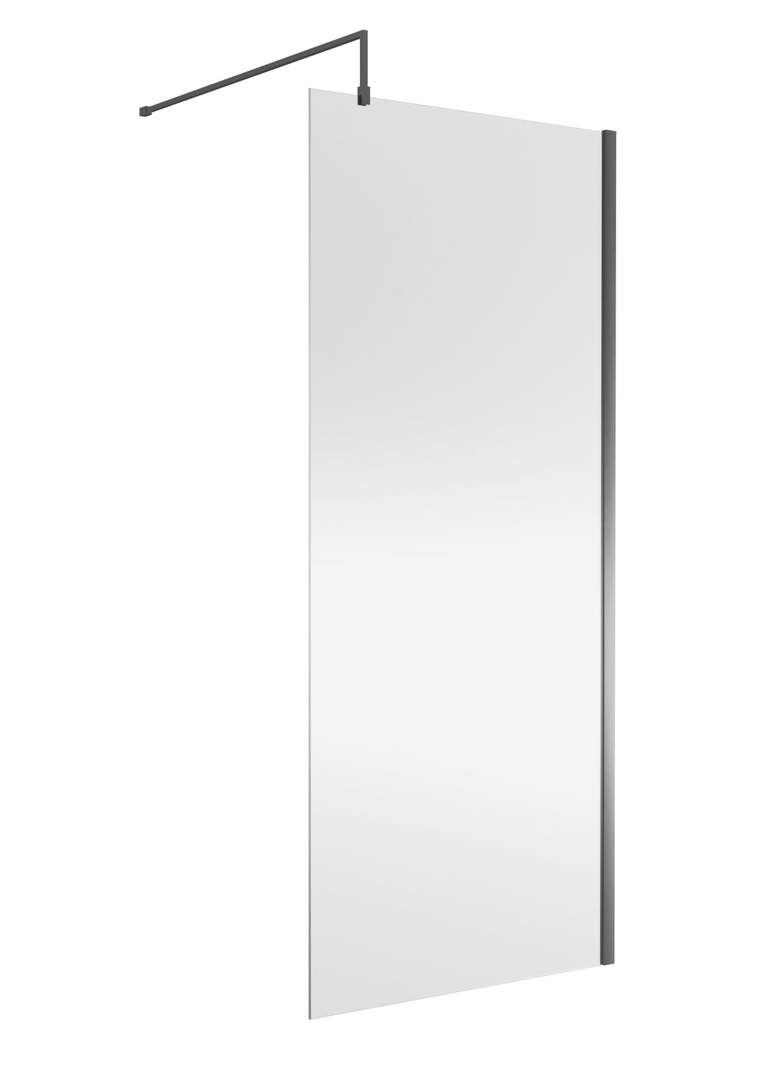 Wye Wetroom Screen 900 x 1850 x 8mm - Brushed Pewter