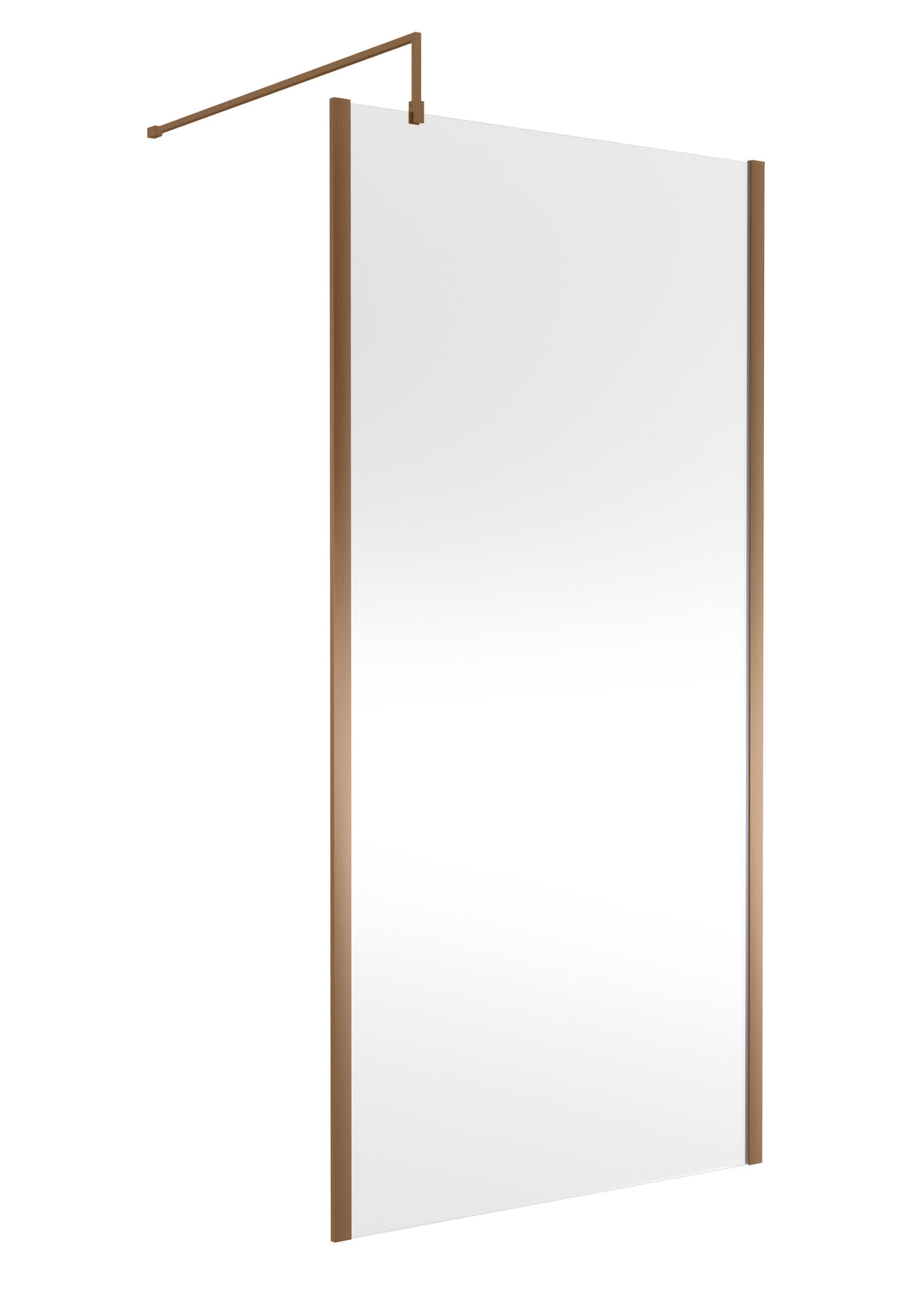 Wye 1000mm Wetroom Screen Outer Frame 1850 x 8mm - Brushed Bronze
