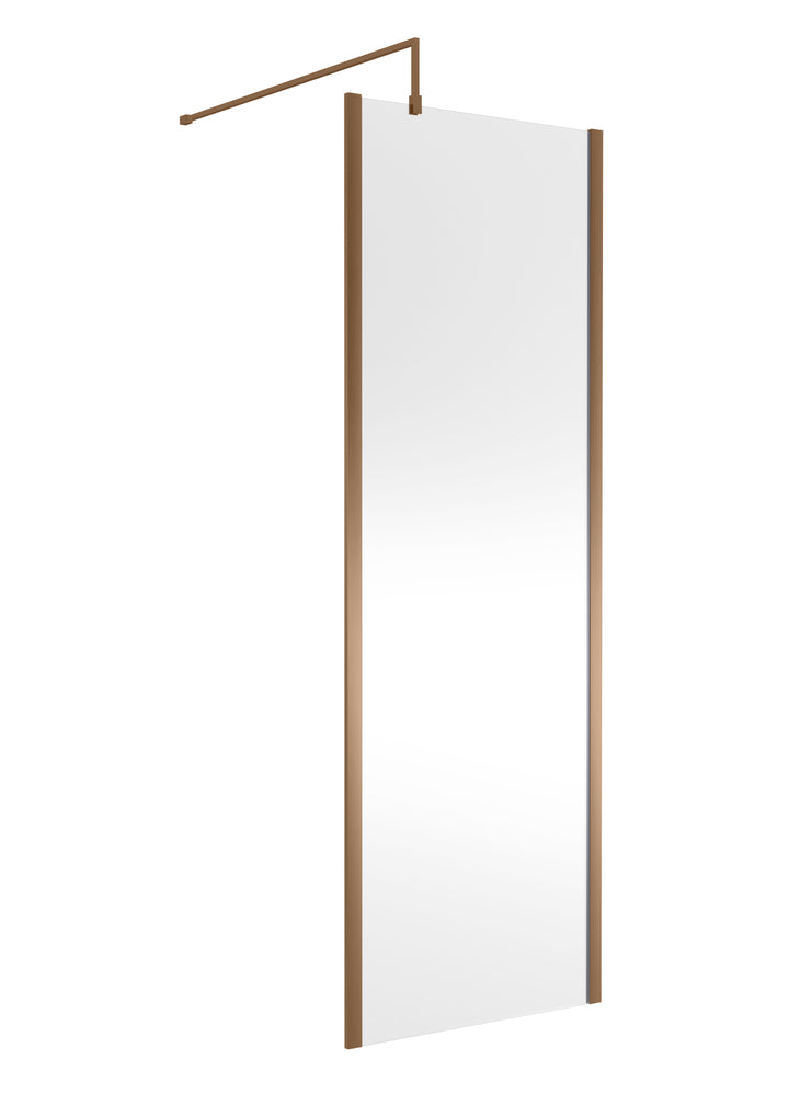 Wye 700mm Wetroom Screen Outer Frame 1850 x 8mm - Brushed Bronze