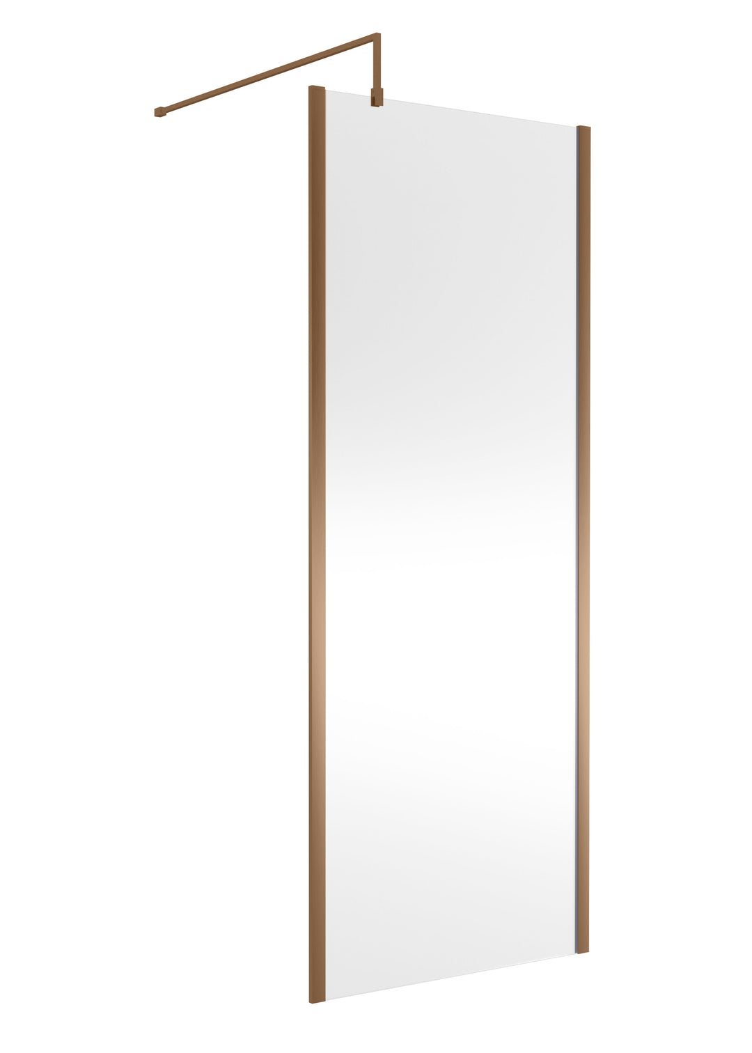 Wye 800mm Wetroom Screen Outer Frame 1850 x 8mm - Brushed Bronze
