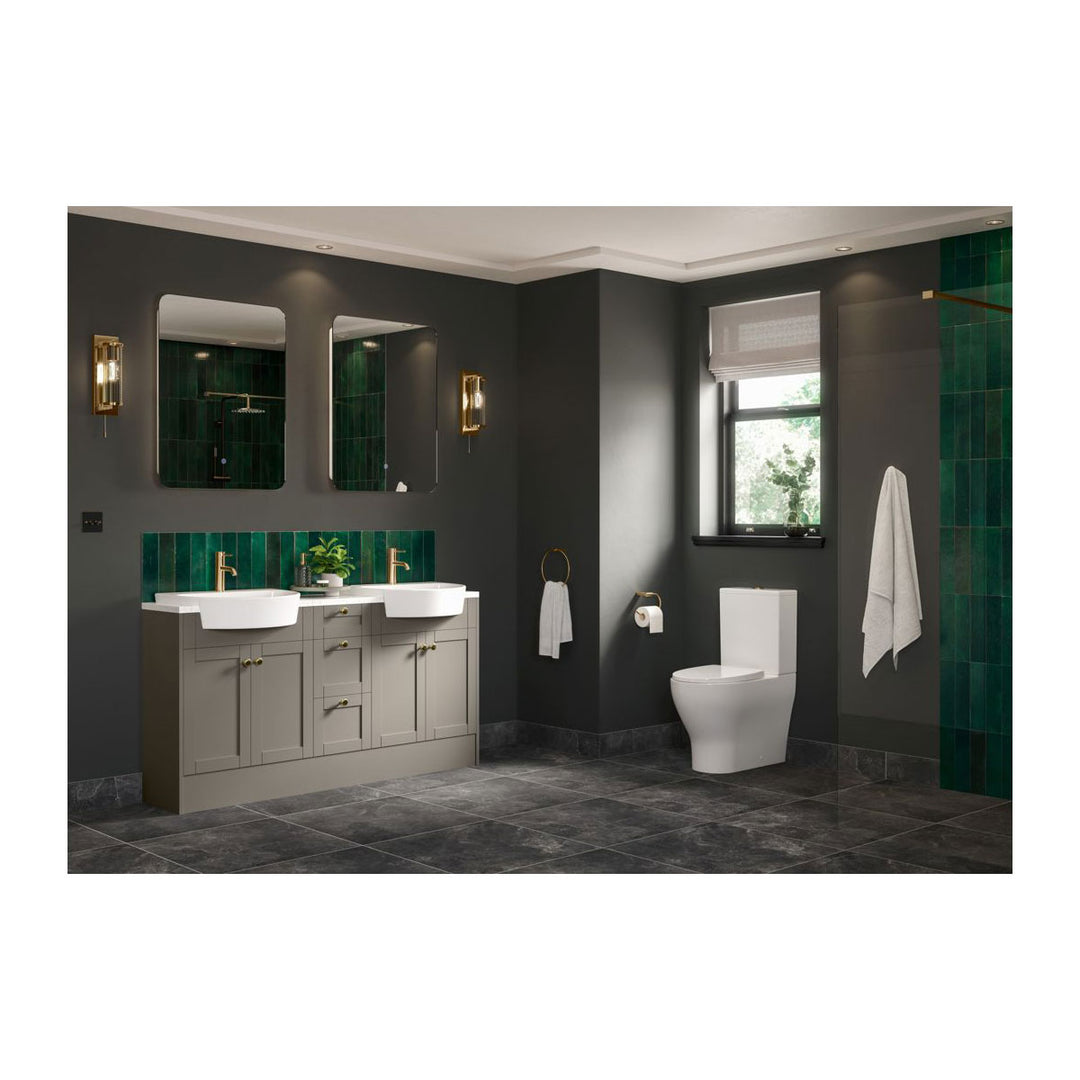 Series7 Rimless Short Projection Close Coupled Open Back WC & Soft Close Seat