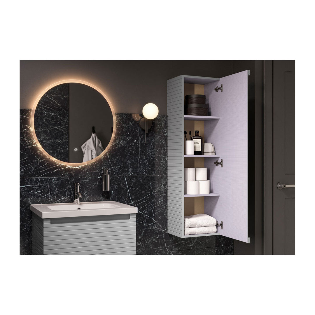 Springfield 815mm Wall Hung 1 Drawer Basin Unit & Basin - Matt Mineral Grey