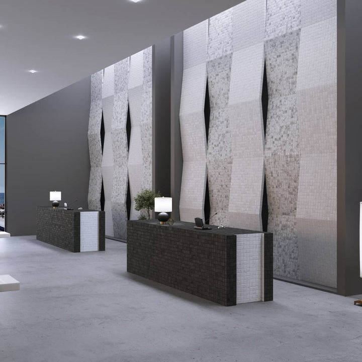 Penta Nero Calatorao Matte Square Non Slip 31.1 x 31.1cm Mosaic Sheet