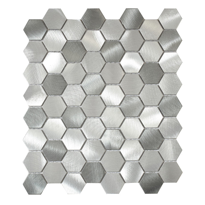Alpha Silver 24.5 x 28.3cm Mosaic Tile