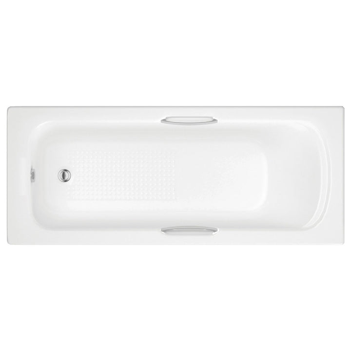 Clayton Gripped 1700x700mm Twin Grip Bath SUPERCAST Re-enforced 0 Tap Holes