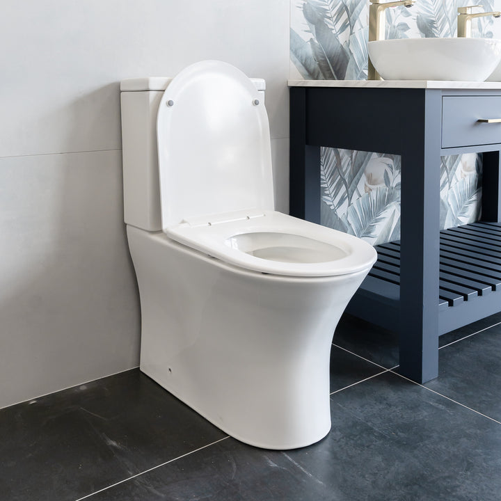 Elba Rimless Fully Back to Wall Comfort Height Toilet & Soft Close Seat