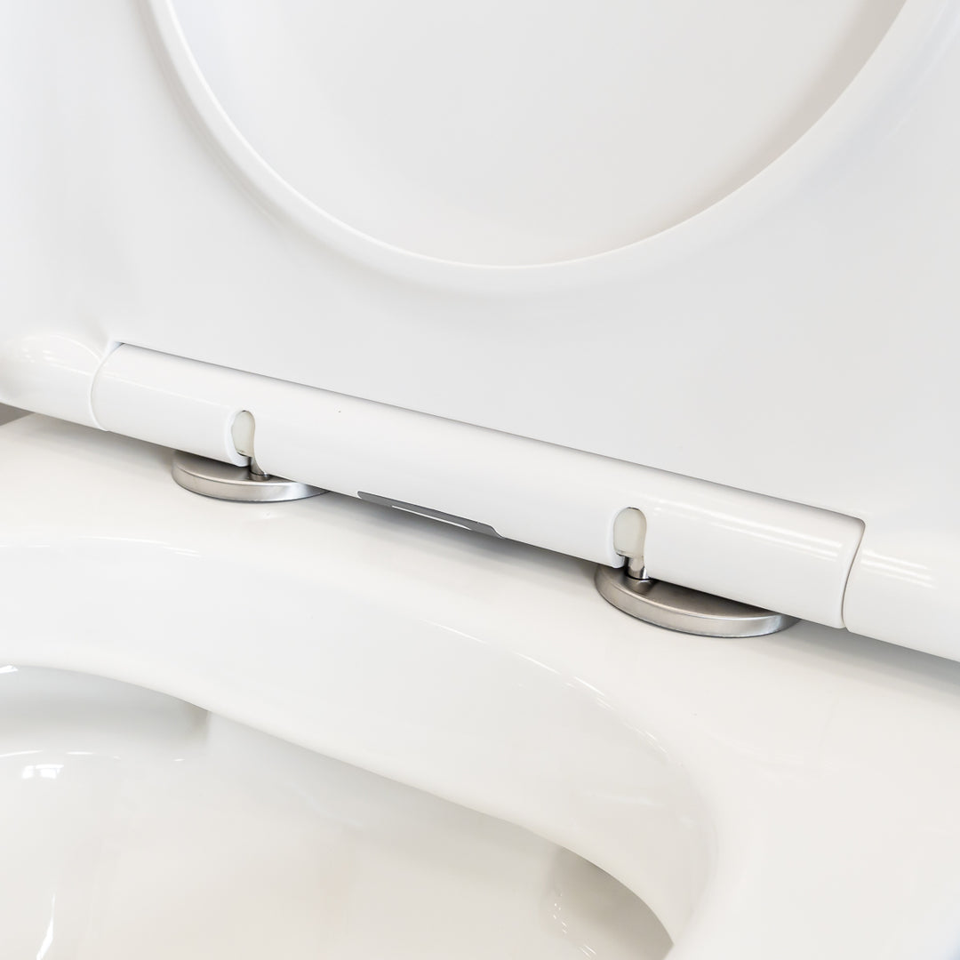 Elba Rimless Fully Back to Wall Comfort Height Toilet & Soft Close Seat