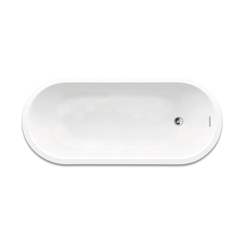 1660mm Matt White Modern Slipper Bath