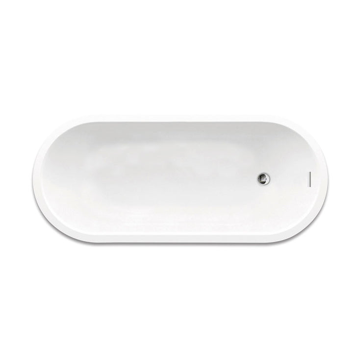 1660mm Matt White Modern Slipper Bath