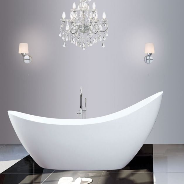Freestanding Modern Luxury Thin Edged Slipper Bath 1750mm - Picasso By Voda Design