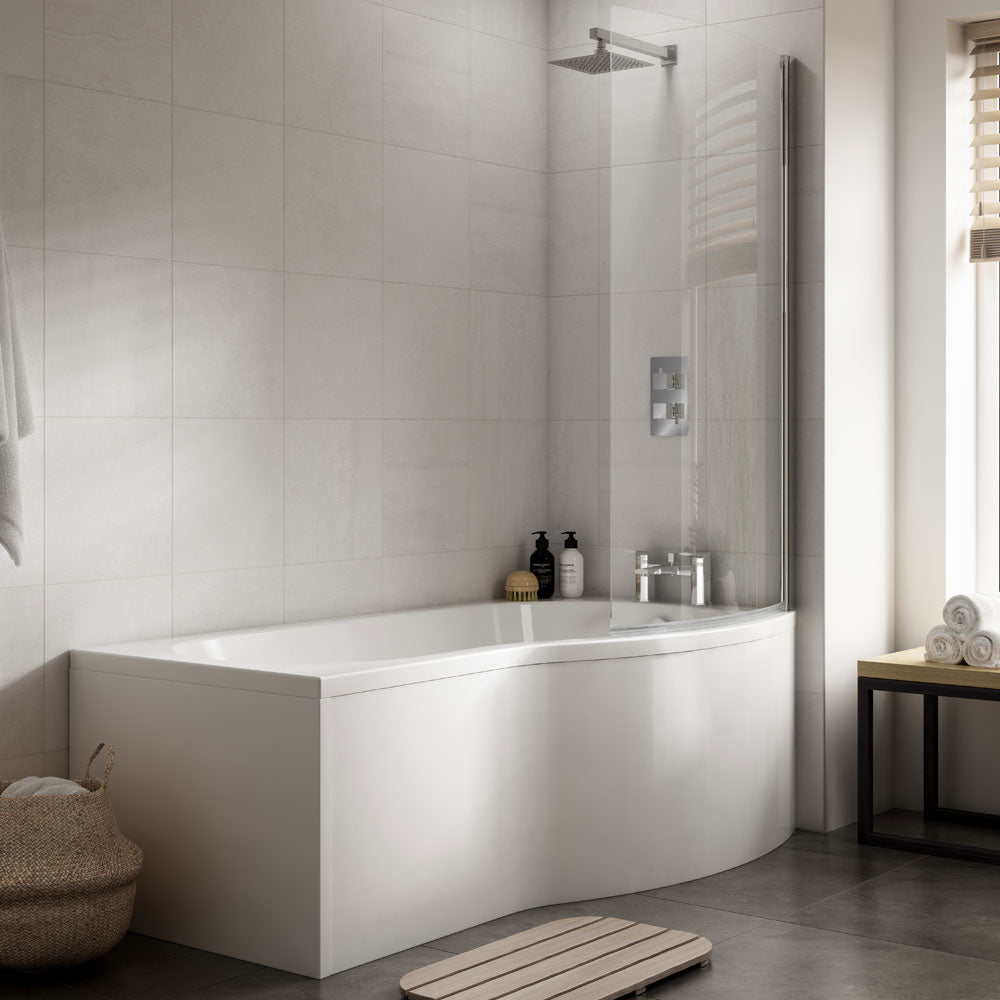 1500mm B Shaped Right Hand Bath Bundle (Includes Bath, Screen & Front Panel) - BBATH1500RH