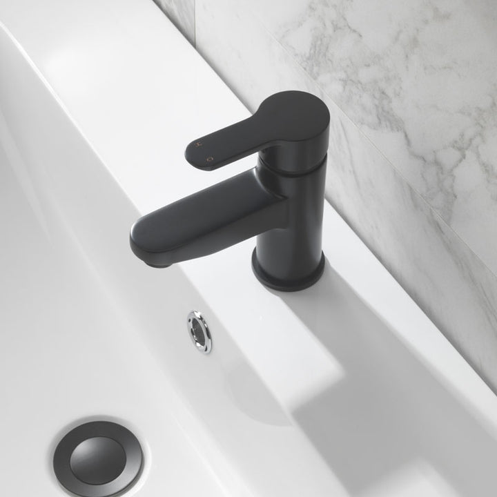 Mini Mono Basin Mixer With Lollipop Handle (Black)