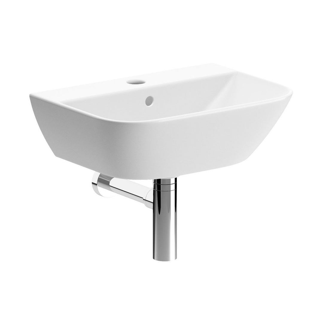 Series3 450x320mm 1TH Cloakroom Basin & Chrome Bottle Trap