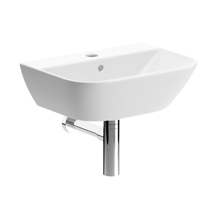 Series3 450x320mm 1TH Cloakroom Basin & Chrome Bottle Trap