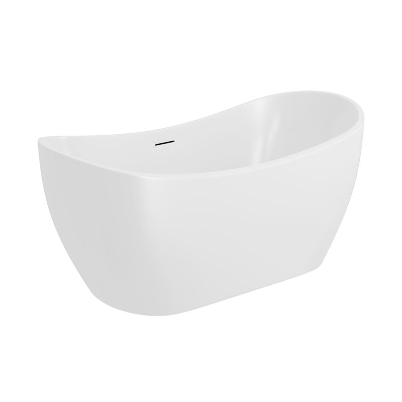 Freestanding Modern Slipper Double Ended Thin Edge Bath 1800 x 800 mm - Bolsena by Synergy