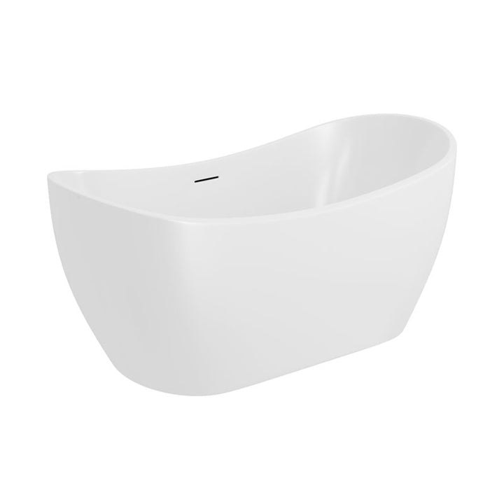 Freestanding Modern Slipper Double Ended Thin Edge Bath 1800 x 800 mm - Bolsena by Synergy