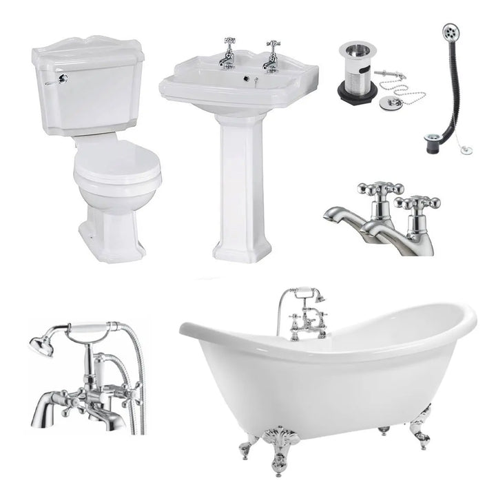 Legend Slipper Freestanding Bath Suite - VODASUITE25