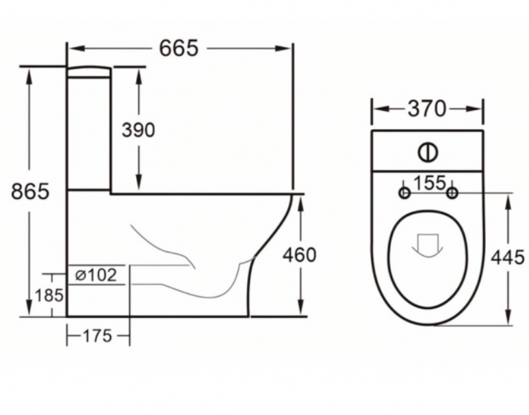 Elba Rimless Fully Back to Wall Comfort Height Toilet & Soft Close Seat