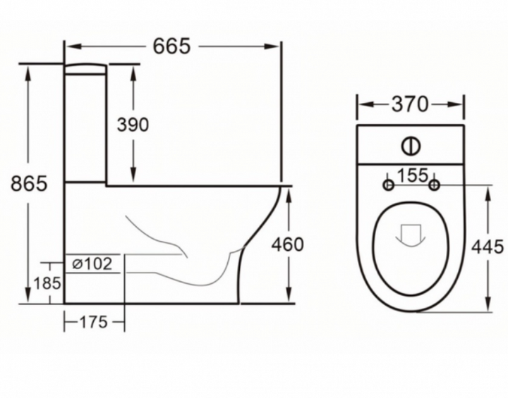 Elba Rimless Fully Back to Wall Comfort Height Toilet & Soft Close Seat