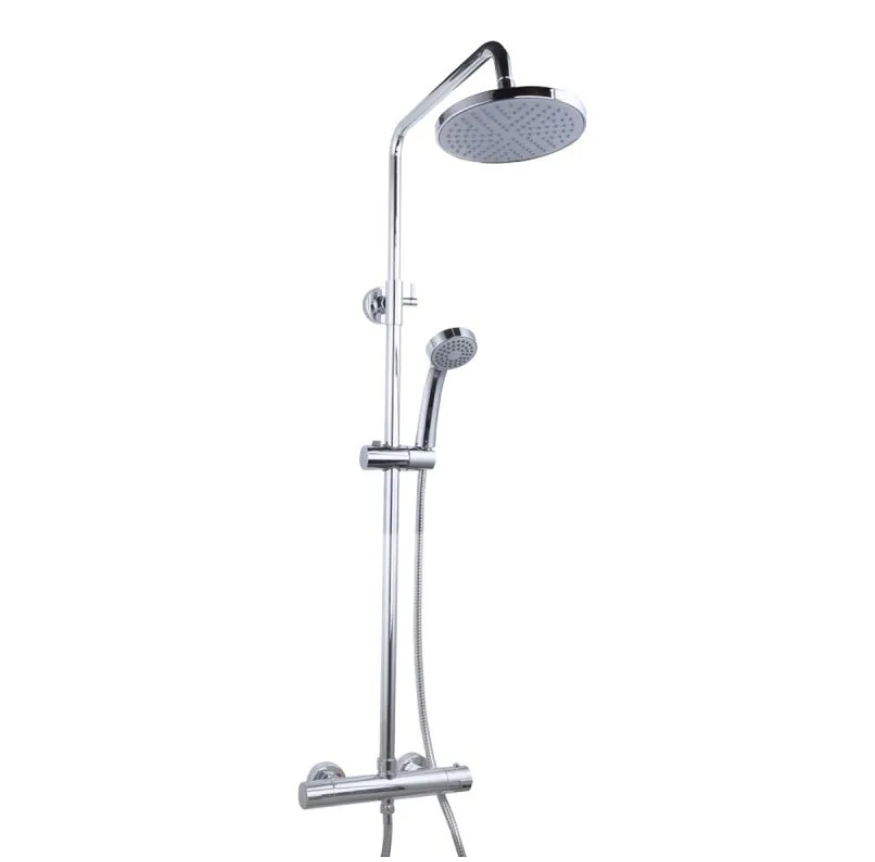 Medina Round Exposed Adjustable Thermostatic Shower Set - By Voda Design
