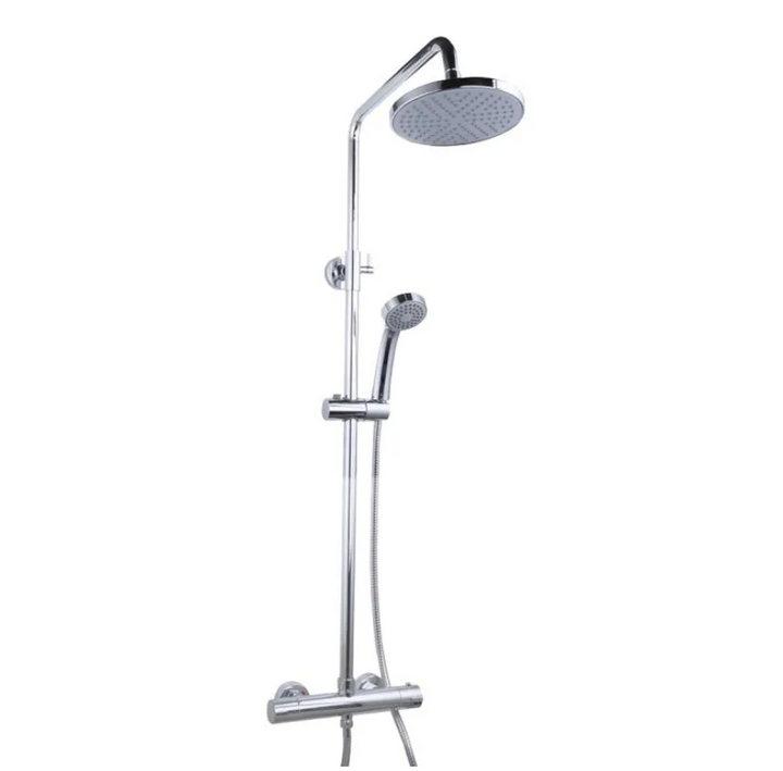 Medina Round Exposed Adjustable Thermostatic Shower Set - By Voda Design