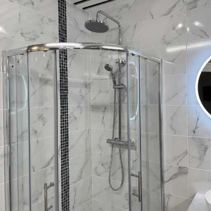 Medina Round Exposed Adjustable Thermostatic Shower Set - By Voda Design
