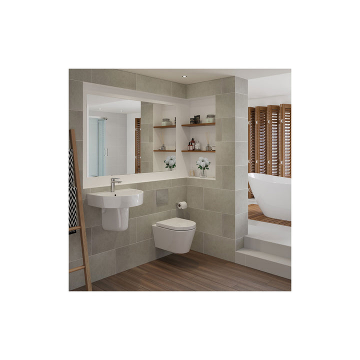 Series4 555x430mm 1TH Basin & Semi Pedestal