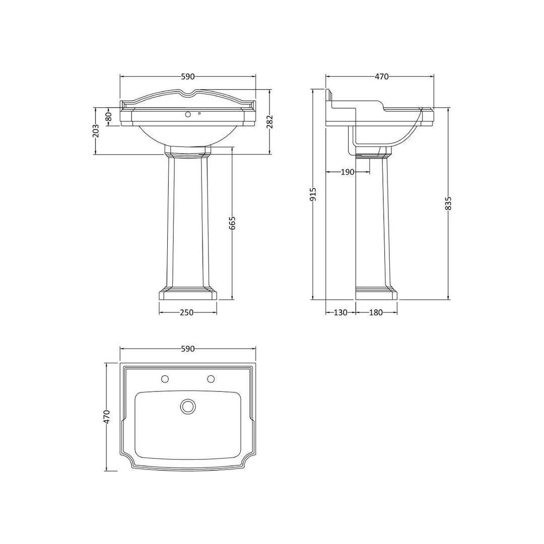 Legend Traditional Toilet & Basin Suite - VODASUITE37