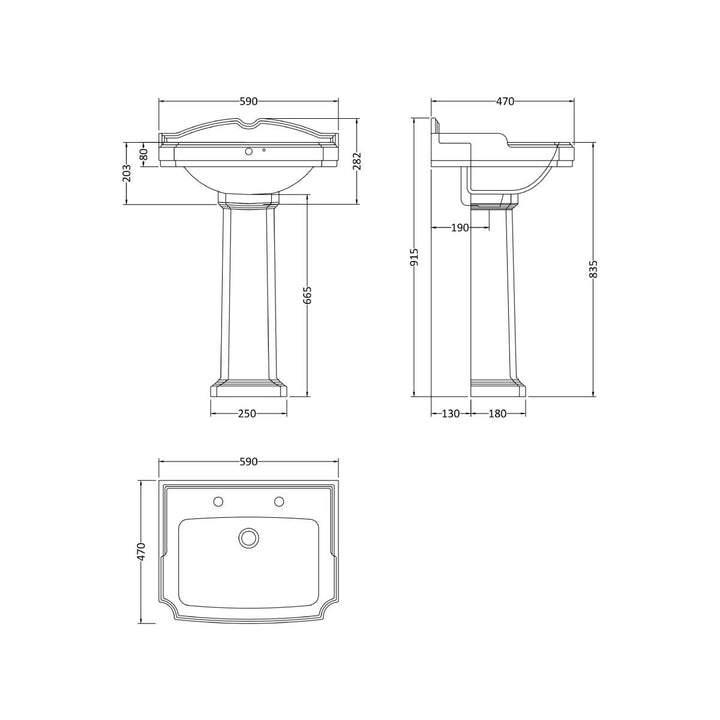 Legend Traditional Toilet & Basin Suite - VODASUITE37