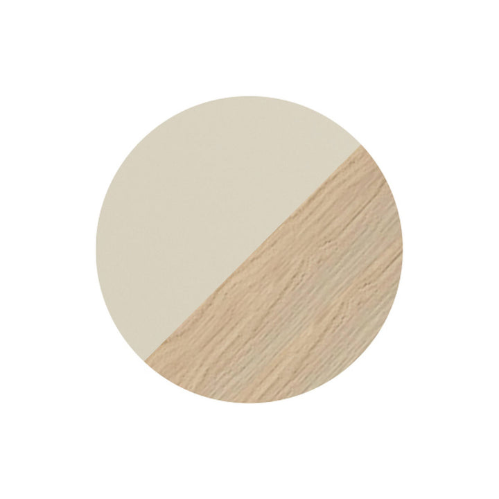 Chance 350mm Wall Hung 1 Door Tall Unit - Matt Cotton & Oak Effect