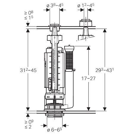 Geberit Dual Flush Valve Type 290 for Ceramic Cistern 282.350.21.2