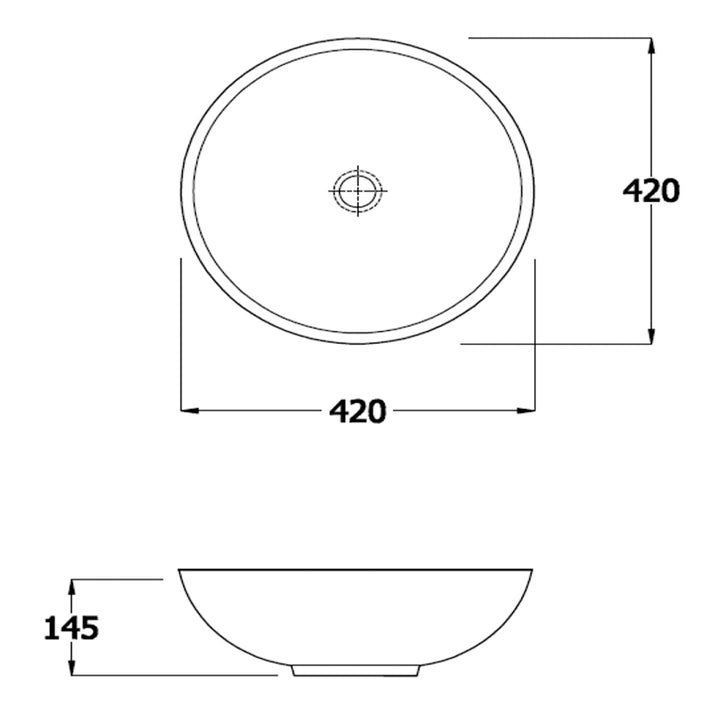 RAK Diana 42cm Bowl Sit on Basin
