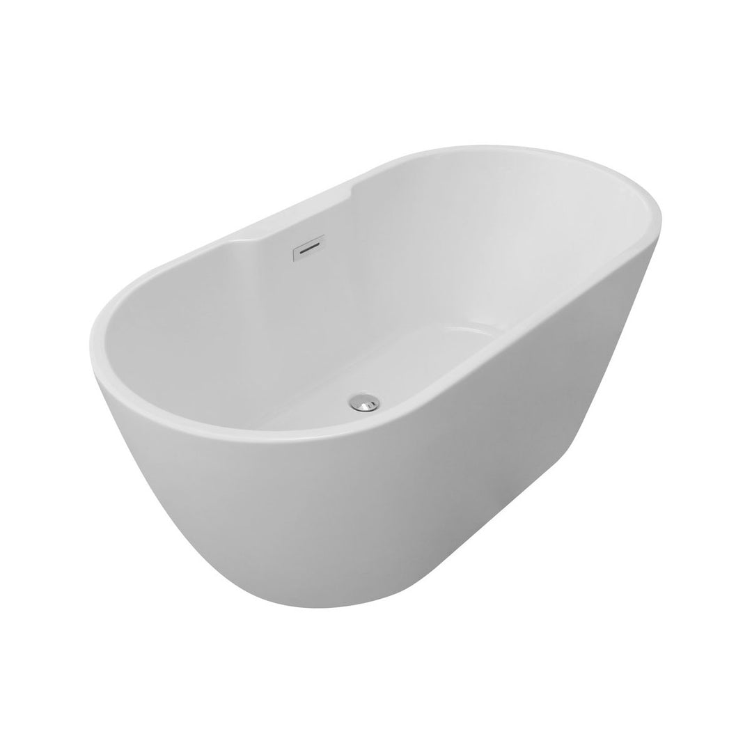 Salem Freestanding 1655x745x580mm 0TH Bath - Gloss White