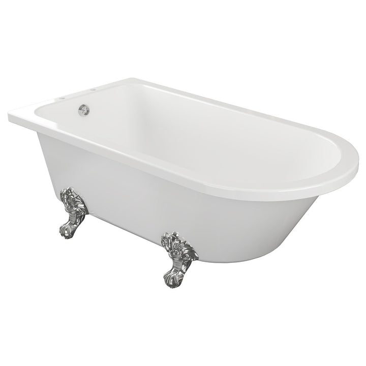 Greenville Freestanding 1500x750x650mm 2TH Corner Bath w/Feet