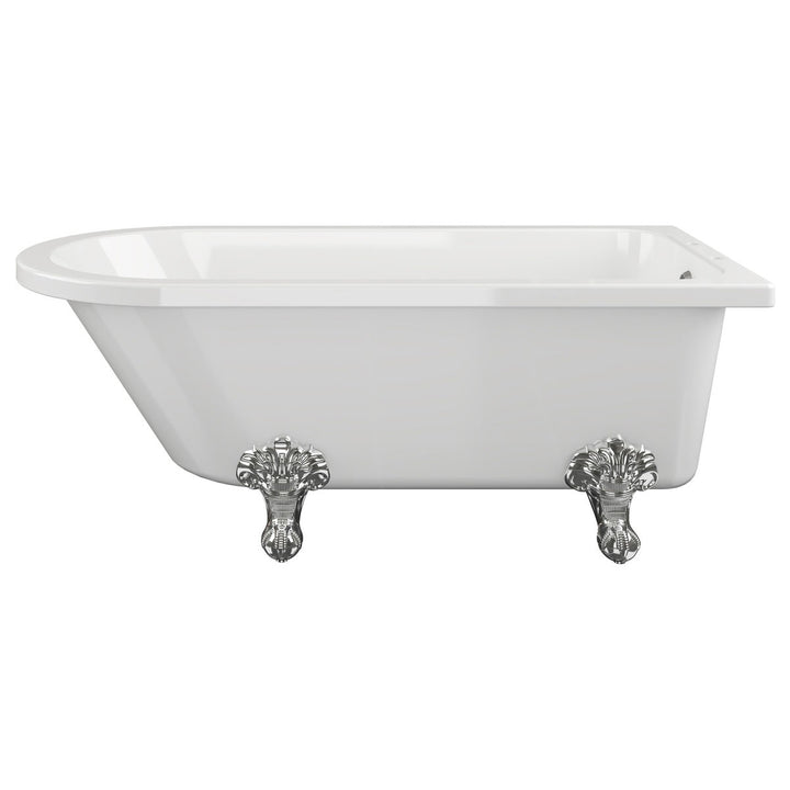 Greenville Freestanding 1500x750x650mm 2TH Corner Bath w/Feet