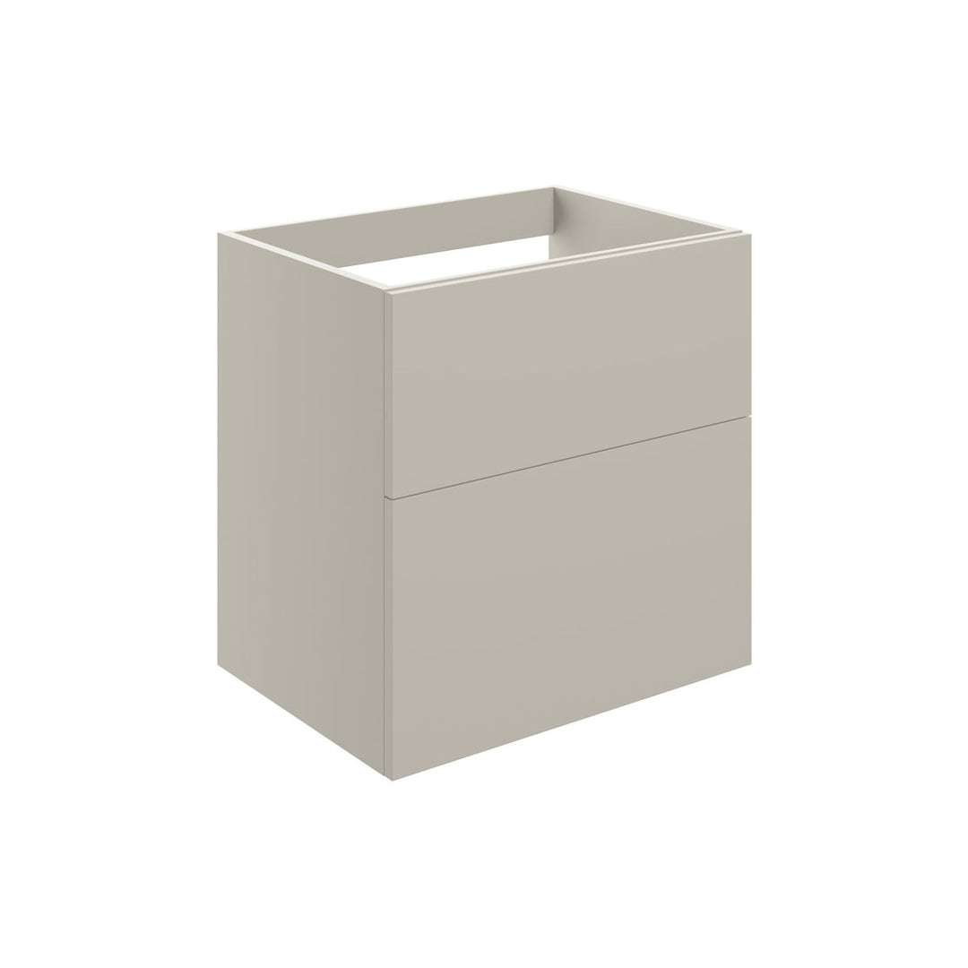 Hadleigh 590mm Wall Hung 2 Drawer Basin Unit (No Top) - Matt Latte