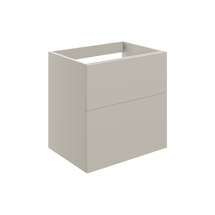 Hadleigh 590mm Wall Hung 2 Drawer Basin Unit (No Top) - Matt Latte