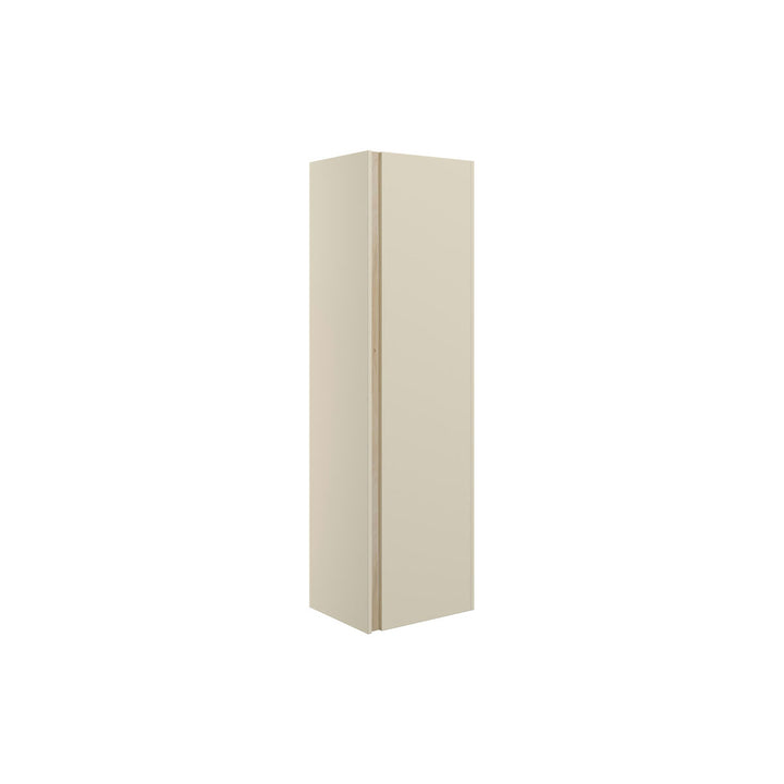 Chance 350mm Wall Hung 1 Door Tall Unit - Matt Cotton & Oak Effect