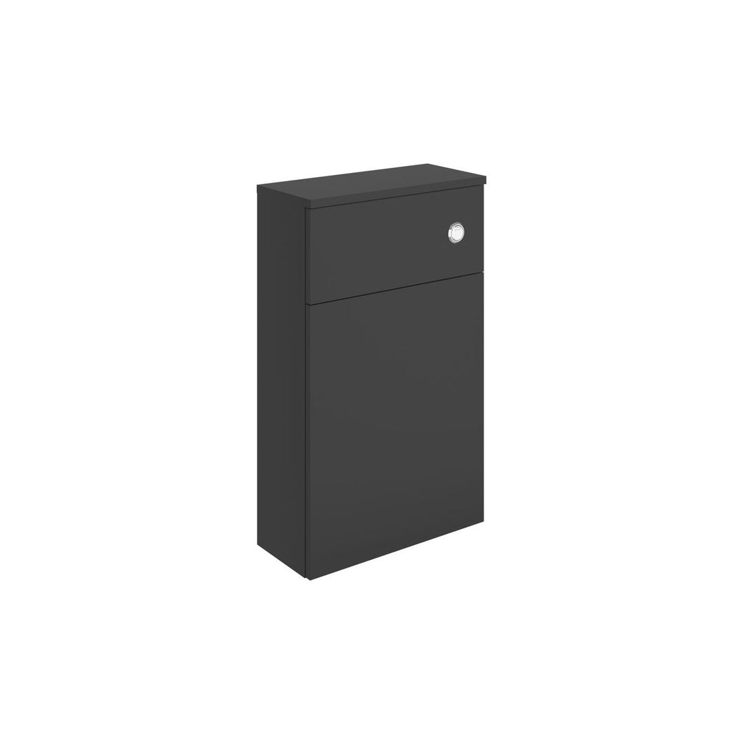Chance 500mm WC Unit - Matt Black & Glass