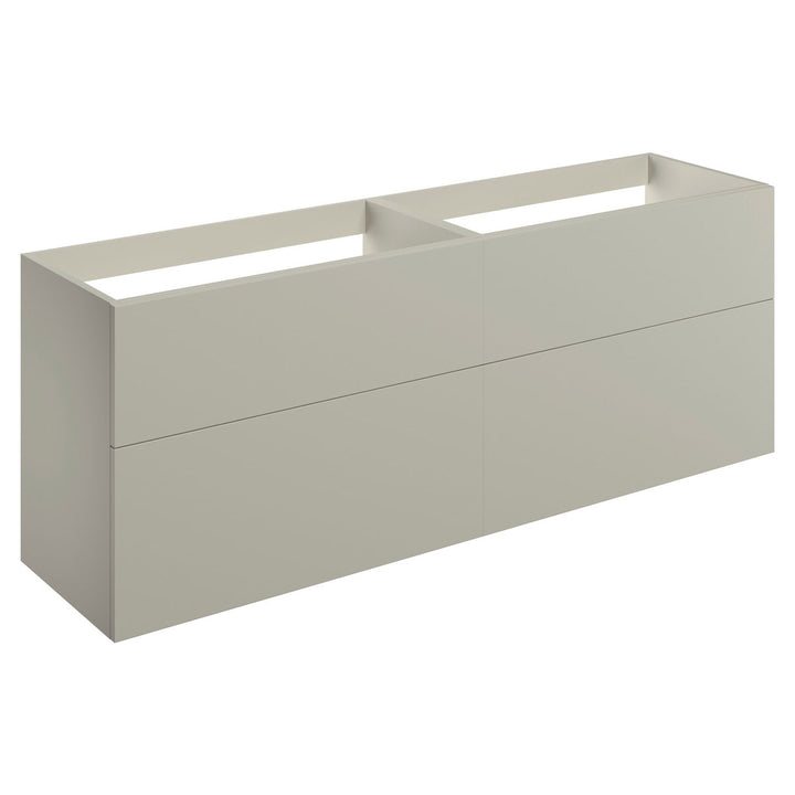 Hadleigh 1180mm Wall Hung 4 Drawer Basin Unit (No Top) - Matt Latte