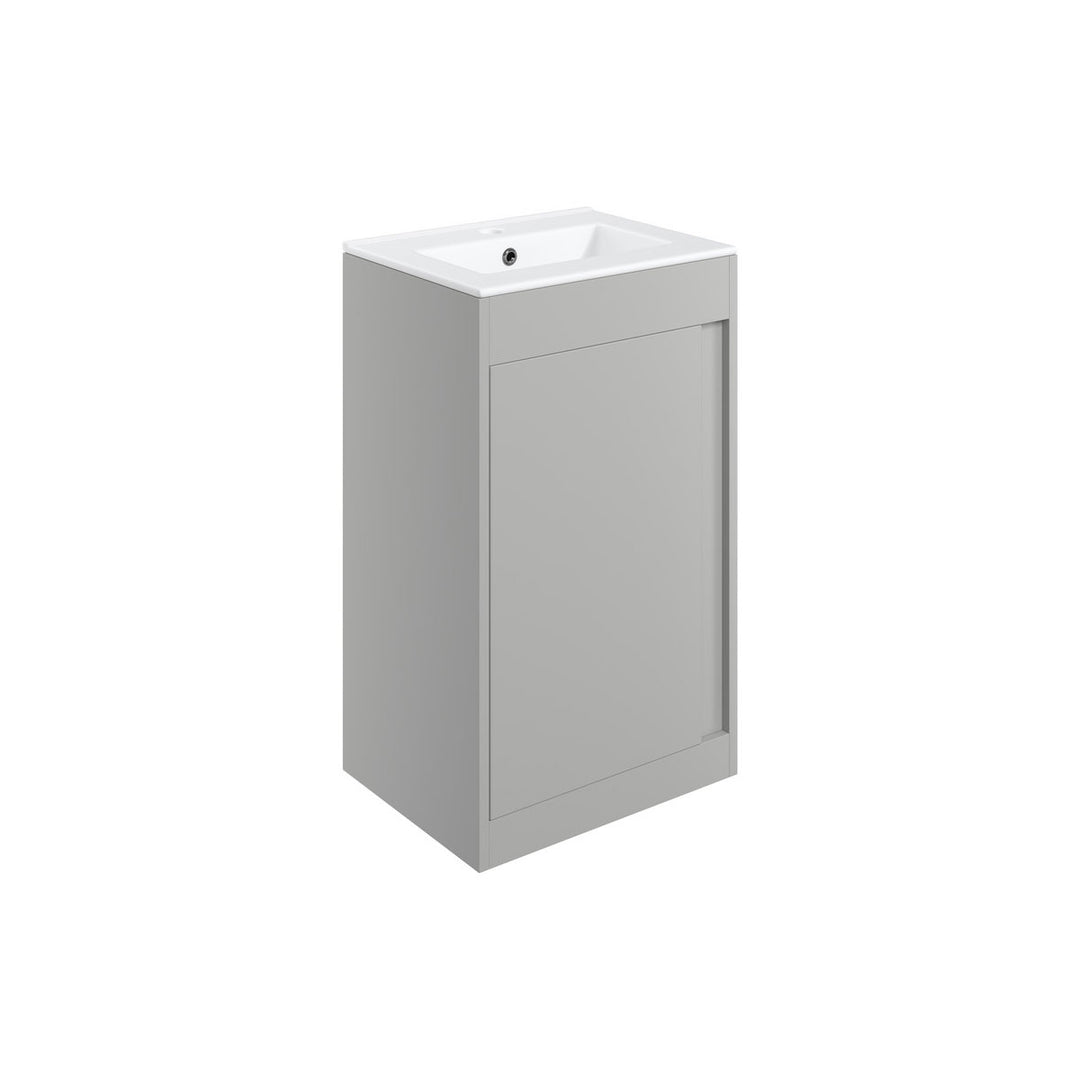 Block 510mm Floor Standing Unit Inc. Basin - Matt Light Grey