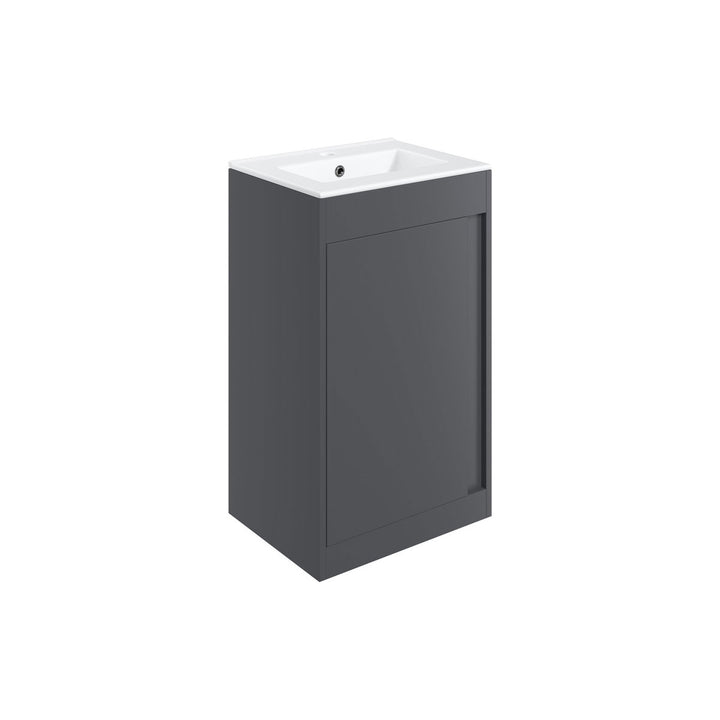 Block 510mm Floor Standing Unit Inc. Basin - Matt Graphite Grey
