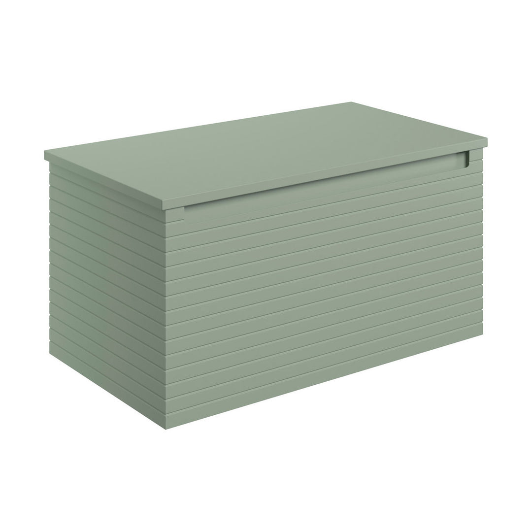 Springfield 800mm Wall Hung 1 Drawer Basin Unit & Worktop - Matt Willow Green