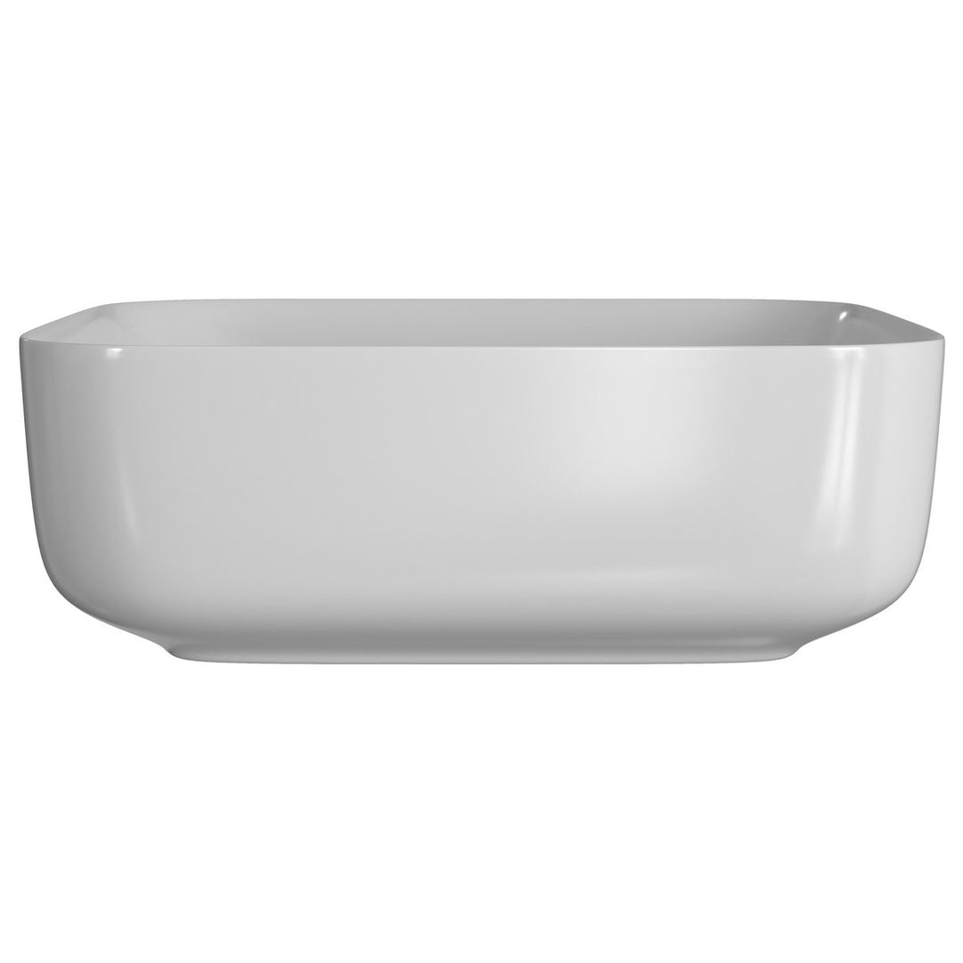 Aras 400mm Ceramic Square Washbowl & Waste - Matt White