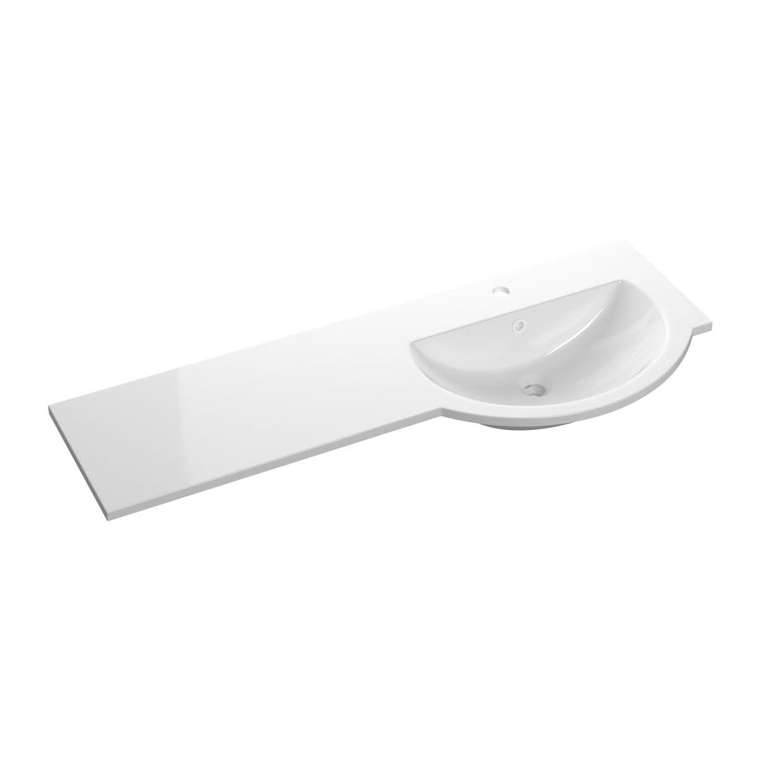 1244mm Standard Round One-Piece Basin & Overflow Ring - Right Hand