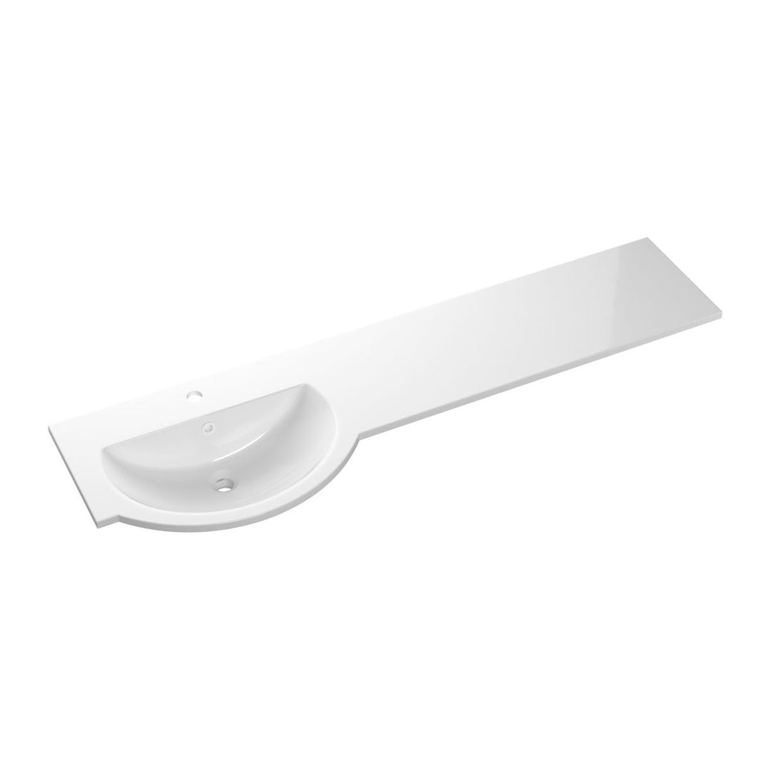 1544mm Standard Round One-Piece Basin & Overflow Ring - Left Hand