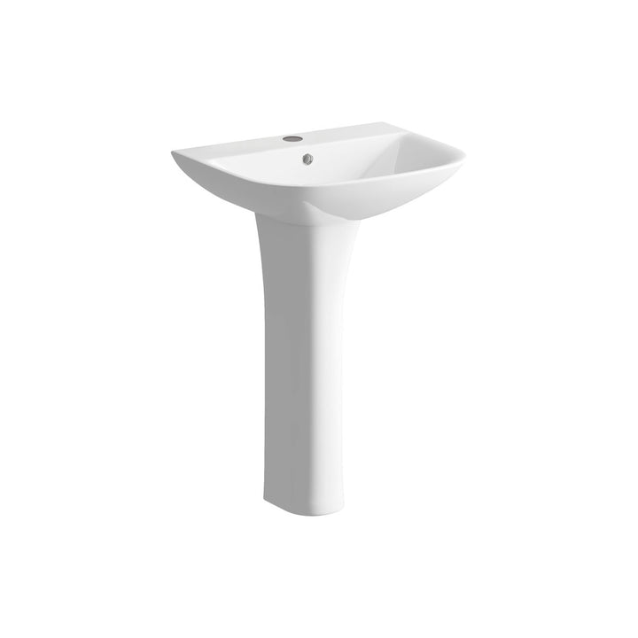 Series3 560x450mm 1TH Basin & Full Pedestal (Boxed)
