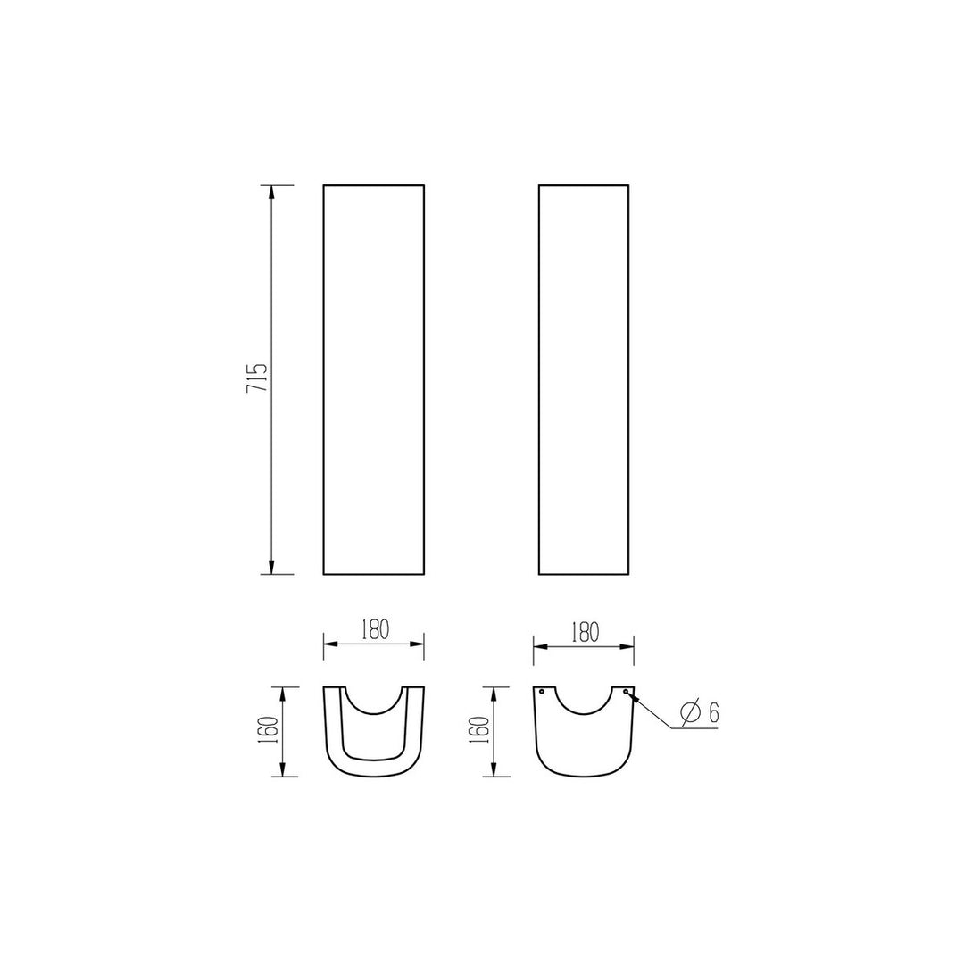 Series4 555x430mm 1TH Basin & Full Pedestal