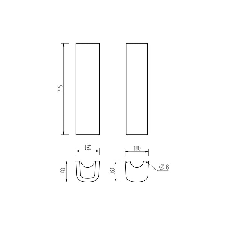 Series4 555x430mm 1TH Basin & Full Pedestal